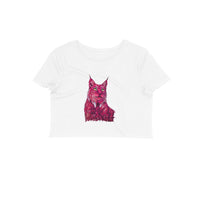 Stepevoli Clothing - Crop Top (Women) - Roar Of The Fuchsia Lion (10 Colours)