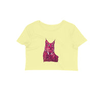Stepevoli Clothing - Crop Top (Women) - Roar Of The Fuchsia Lion (10 Colours)