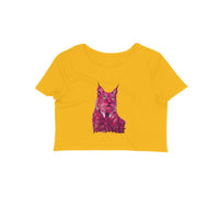 Stepevoli Clothing - Crop Top (Women) - Roar Of The Fuchsia Lion (10 Colours)