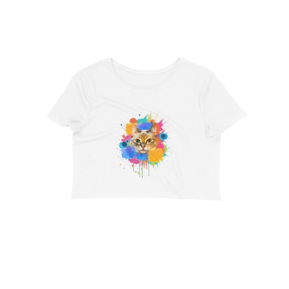 Stepevoli Clothing - Crop Top (Women) - Splishy Splashy Cat (12 Colours)