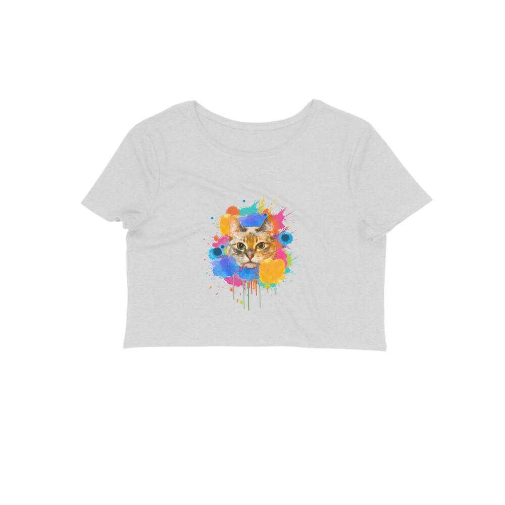 Stepevoli Clothing - Crop Top (Women) - Splishy Splashy Cat (12 Colours)
