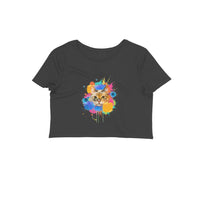 Stepevoli Clothing - Crop Top (Women) - Splishy Splashy Cat (12 Colours)