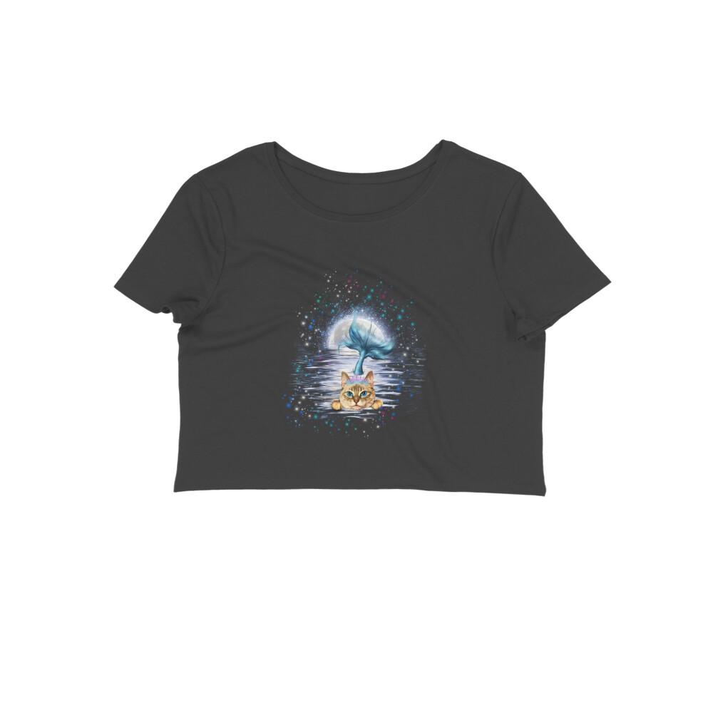 Stepevoli Clothing - Crop Top (Women) - Little Meowmaid Cat (12 Colours)