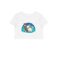 Stepevoli Clothing - Crop Top (Women) - Pawsitively Adorable Cats (12 Colours)