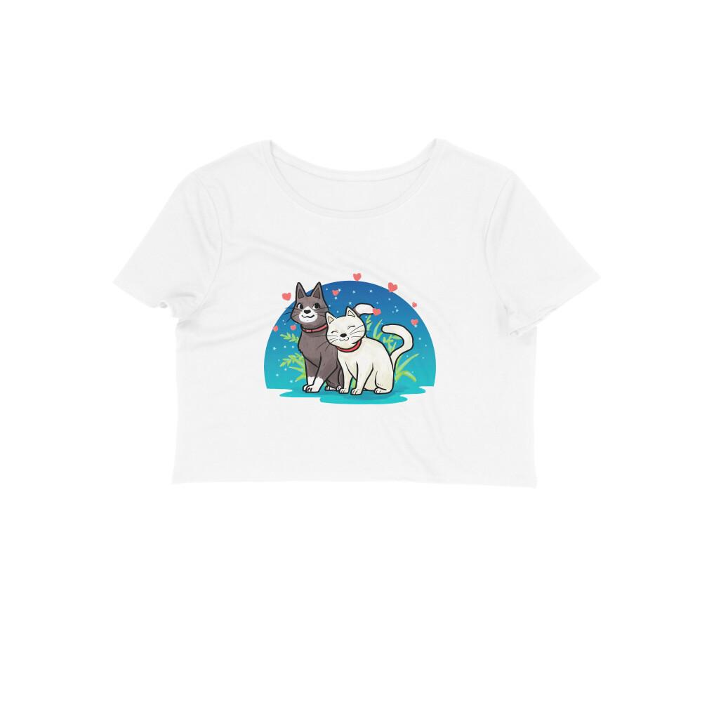 Stepevoli Clothing - Crop Top (Women) - Pawsitively Adorable Cats (12 Colours)