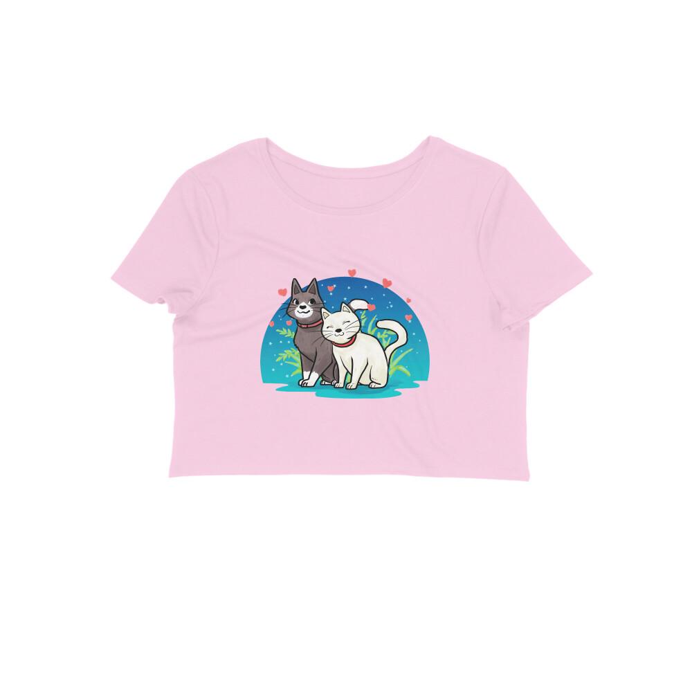 Stepevoli Clothing - Crop Top (Women) - Pawsitively Adorable Cats (12 Colours)