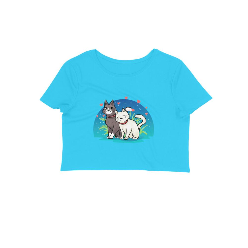 Stepevoli Clothing - Crop Top (Women) - Pawsitively Adorable Cats (12 Colours)