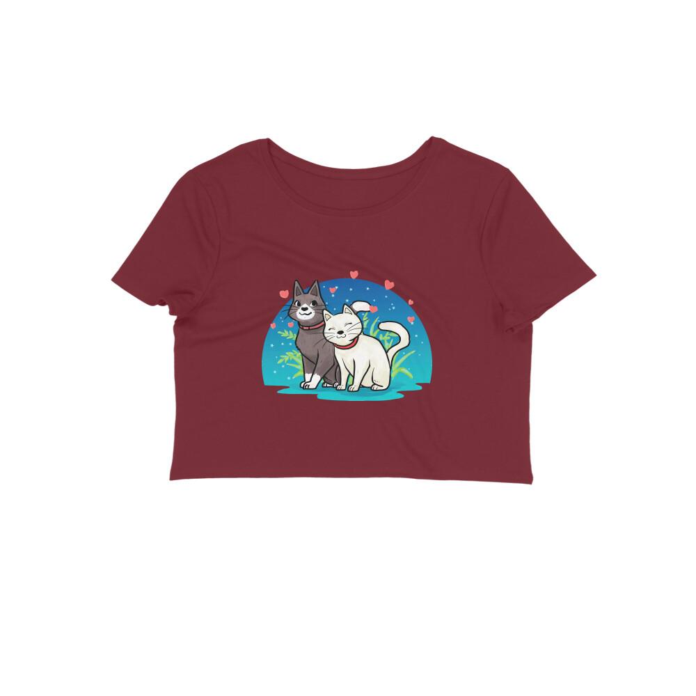 Stepevoli Clothing - Crop Top (Women) - Pawsitively Adorable Cats (12 Colours)