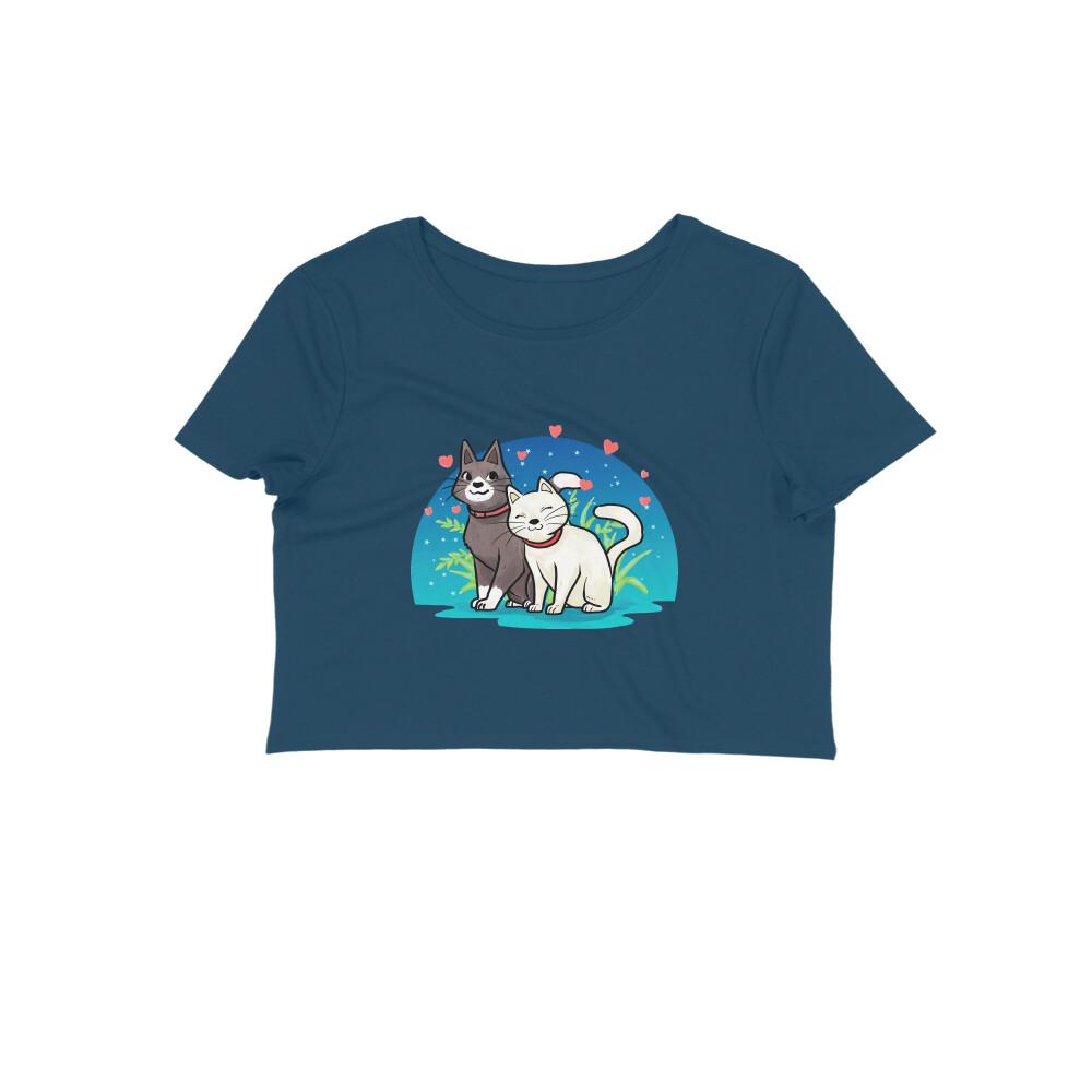 Stepevoli Clothing - Crop Top (Women) - Pawsitively Adorable Cats (12 Colours)