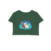 Stepevoli Clothing - Crop Top (Women) - Pawsitively Adorable Cats (12 Colours)