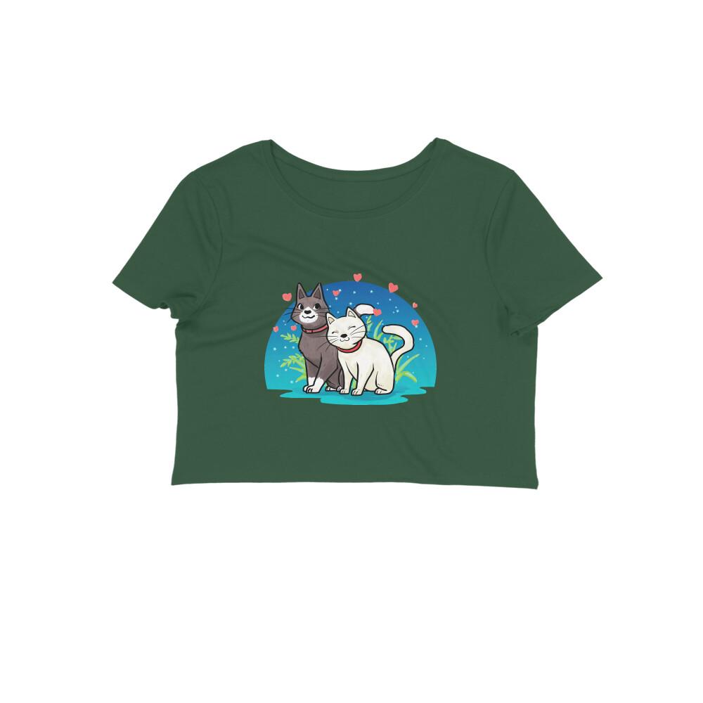 Stepevoli Clothing - Crop Top (Women) - Pawsitively Adorable Cats (12 Colours)