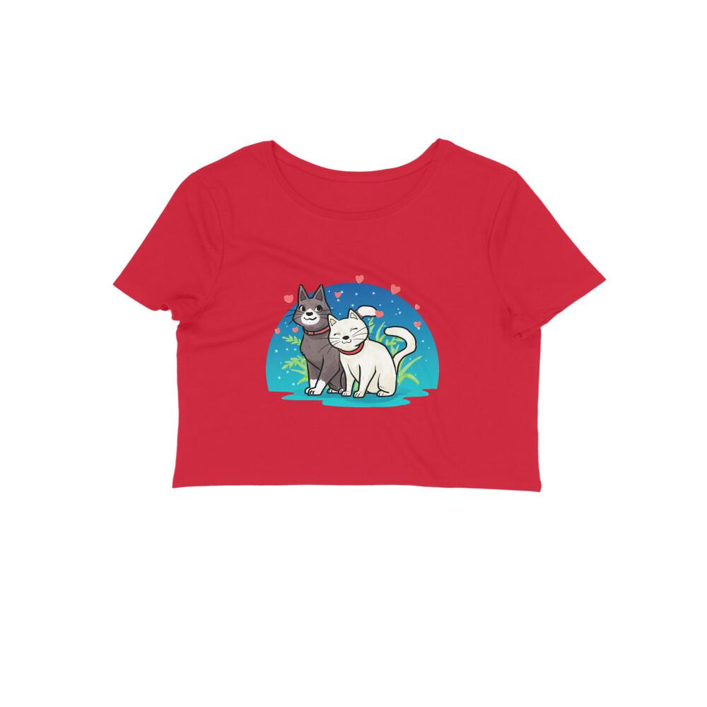 Stepevoli Clothing - Crop Top (Women) - Pawsitively Adorable Cats (12 Colours)
