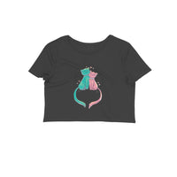 Stepevoli Clothing - Crop Top (Women) - Cats In Love (12 Colours)