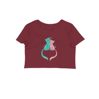 Stepevoli Clothing - Crop Top (Women) - Cats In Love (12 Colours)