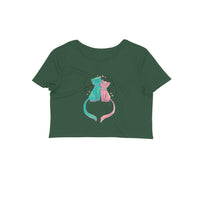 Stepevoli Clothing - Crop Top (Women) - Cats In Love (12 Colours)
