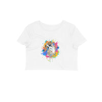 Stepevoli Clothing - Crop Top (Women) - Splashes Of Joy Puppy (12 Colours)