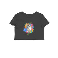 Stepevoli Clothing - Crop Top (Women) - Splashes Of Joy Puppy (12 Colours)
