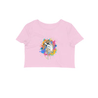 Stepevoli Clothing - Crop Top (Women) - Splashes Of Joy Puppy (12 Colours)