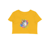 Stepevoli Clothing - Crop Top (Women) - Splashes Of Joy Puppy (12 Colours)