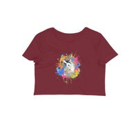 Stepevoli Clothing - Crop Top (Women) - Splashes Of Joy Puppy (12 Colours)