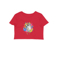 Stepevoli Clothing - Crop Top (Women) - Splashes Of Joy Puppy (12 Colours)