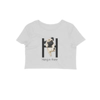 Stepevoli Clothing - Crop Top (Women) - Hang In There Pug (8 Colours)