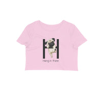 Stepevoli Clothing - Crop Top (Women) - Hang In There Pug (8 Colours)