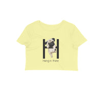 Stepevoli Clothing - Crop Top (Women) - Hang In There Pug (8 Colours)