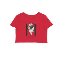 Stepevoli Clothing - Crop Top (Women) - Hang In There Pug (8 Colours)
