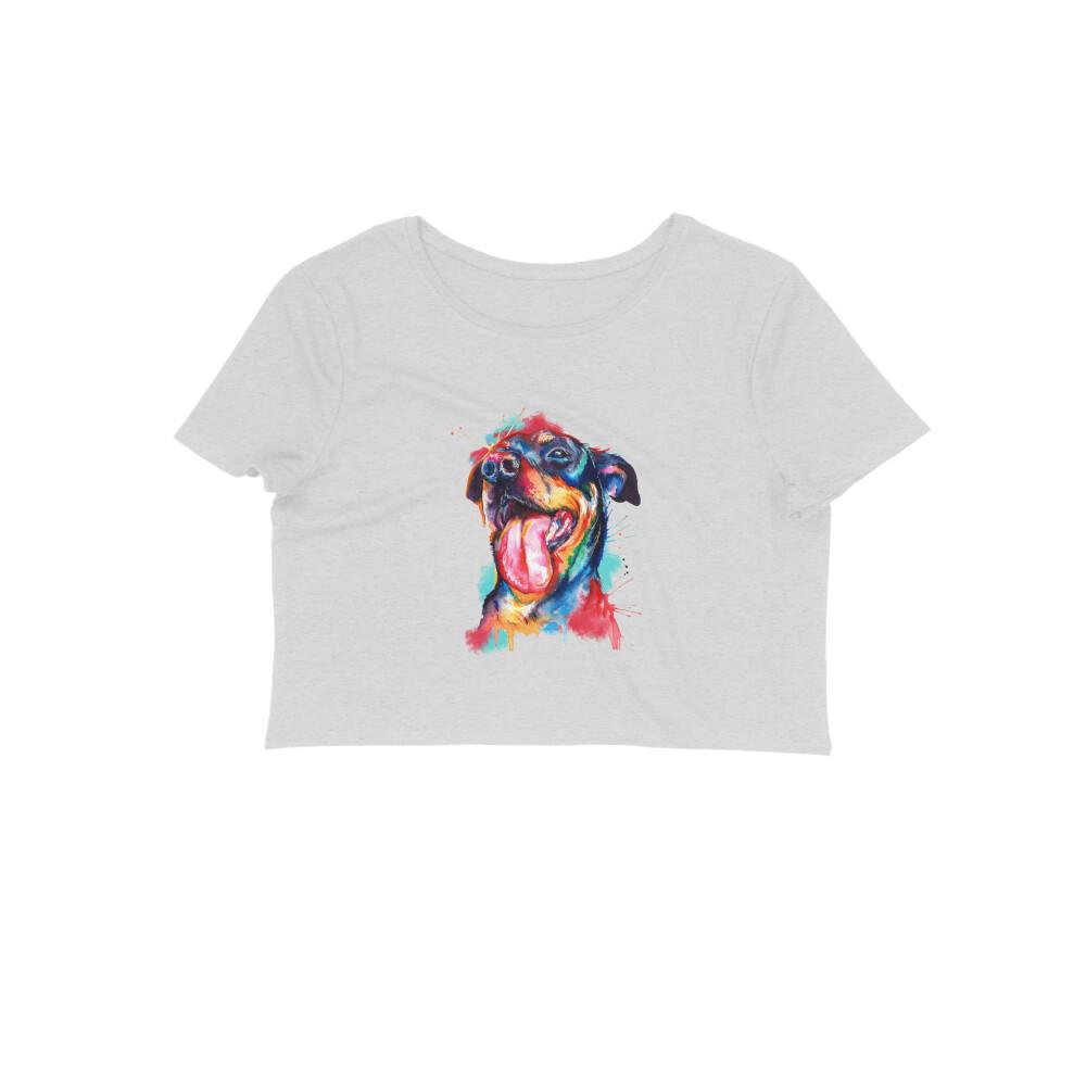 Stepevoli Clothing - Crop Top (Women) - Pawfectly Bright Hound (12 Colours)