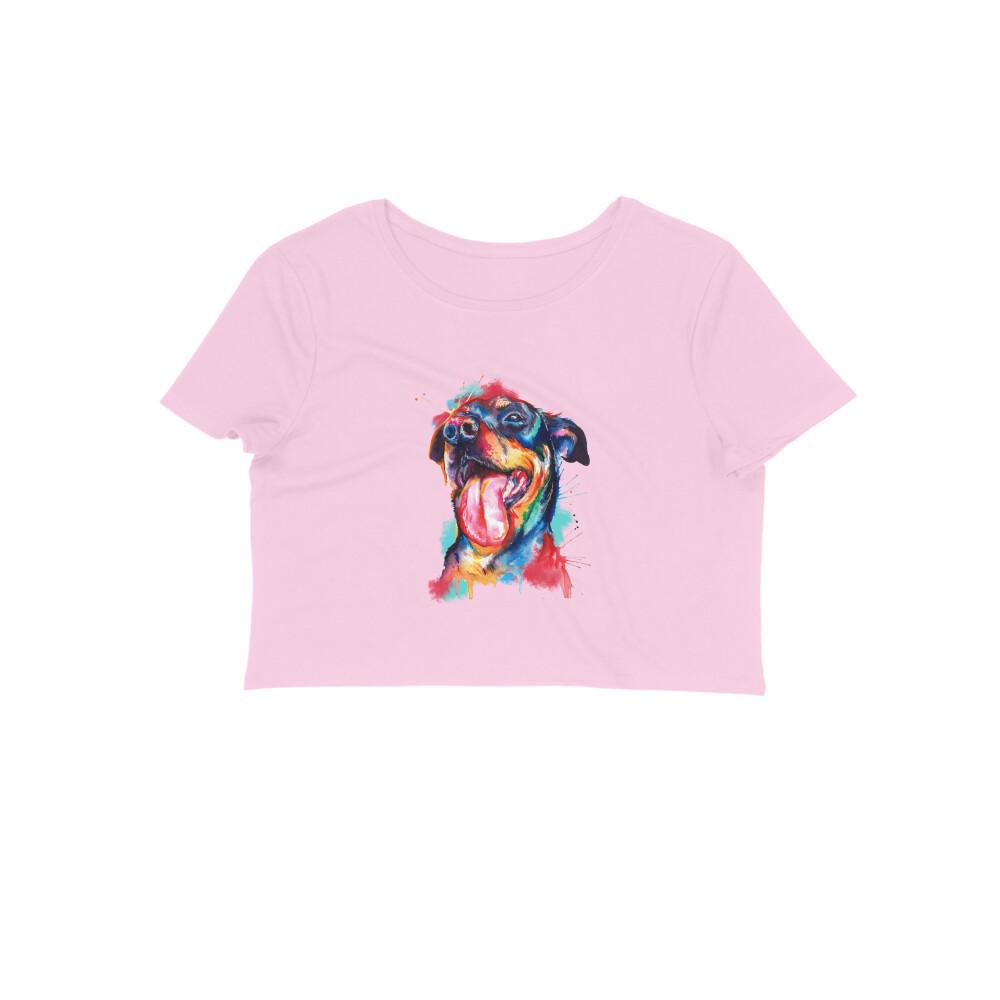 Stepevoli Clothing - Crop Top (Women) - Pawfectly Bright Hound (12 Colours)