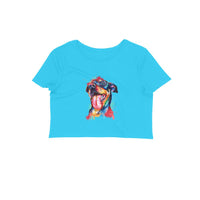Stepevoli Clothing - Crop Top (Women) - Pawfectly Bright Hound (12 Colours)