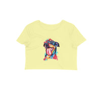 Stepevoli Clothing - Crop Top (Women) - Pawfectly Bright Hound (12 Colours)