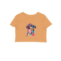 Stepevoli Clothing - Crop Top (Women) - Pawfectly Bright Hound (12 Colours)