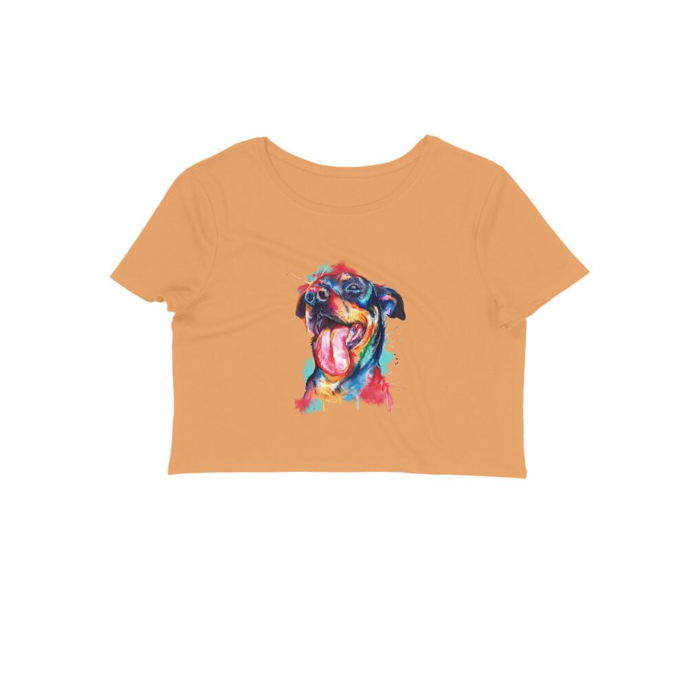 Stepevoli Clothing - Crop Top (Women) - Pawfectly Bright Hound (12 Colours)