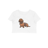 Stepevoli Clothing - Crop Top (Women) - Dash Dash Dachshund (12 Colours)
