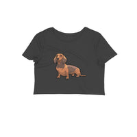 Stepevoli Clothing - Crop Top (Women) - Dash Dash Dachshund (12 Colours)