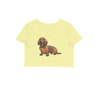 Stepevoli Clothing - Crop Top (Women) - Dash Dash Dachshund (12 Colours)
