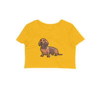 Stepevoli Clothing - Crop Top (Women) - Dash Dash Dachshund (12 Colours)
