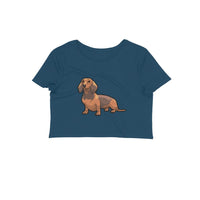Stepevoli Clothing - Crop Top (Women) - Dash Dash Dachshund (12 Colours)