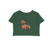 Stepevoli Clothing - Crop Top (Women) - Dash Dash Dachshund (12 Colours)