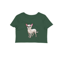 Stepevoli Clothing - Crop Top (Women) - Chatty Chihuahua (12 Colours)