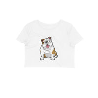 Stepevoli Clothing - Crop Top (Women) - Wringkly Sprinkly Bulldog (12 Colours)