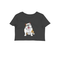 Stepevoli Clothing - Crop Top (Women) - Wringkly Sprinkly Bulldog (12 Colours)