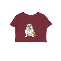 Stepevoli Clothing - Crop Top (Women) - Wringkly Sprinkly Bulldog (12 Colours)