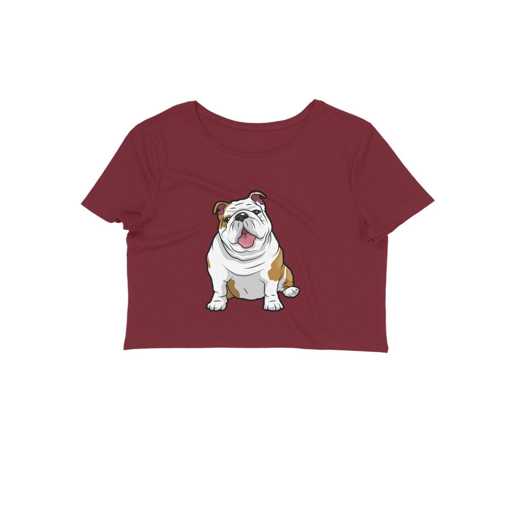 Stepevoli Clothing - Crop Top (Women) - Wringkly Sprinkly Bulldog (12 Colours)
