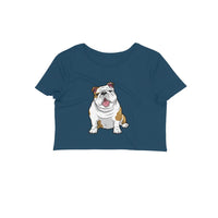 Stepevoli Clothing - Crop Top (Women) - Wringkly Sprinkly Bulldog (12 Colours)
