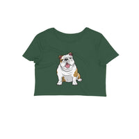 Stepevoli Clothing - Crop Top (Women) - Wringkly Sprinkly Bulldog (12 Colours)
