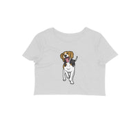Stepevoli Clothing - Crop Top (Women) - Fun Loving Beagle (12 Colours)
