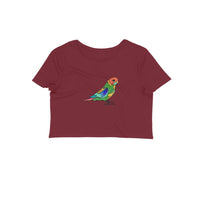 Stepevoli Clothing - Crop Top (Women) - Pretty Jandaya Parakeet (12 Colours)